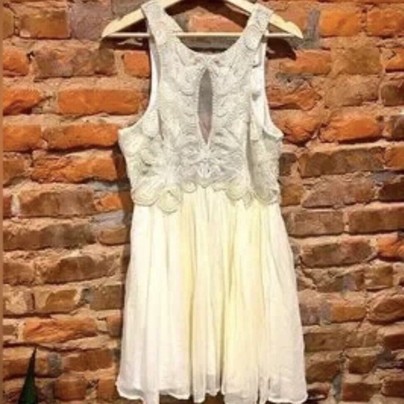 Free People Dress Womens Moonglow Sequin Pearly Mini Dress Size 2 NEW MSRP: $350 - Picture 4 of 5